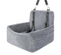 Dog Seat for Car Non-Slip Washable Plush All-Weather | Small Medium Dogs Car Seat for Travel Long Ride Family Road Trip Daily Outing Commuting Camping Sedan Pickup RV