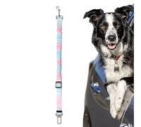 Dog Seatbelt,Adjustable Car Dog Safety Seat Belt - Retractable Shockproof Vest Harness Elastic Buffer Nylon Pet Supplies for Travel Vehicle Road Trips