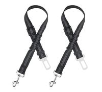 Dog Seatbelts for Cars UK,Adjustable Dog Car Seatbelt with Elastic Bungee Buffer,Reflective Pet Car Harness Universal Seatbelt for Car Travel