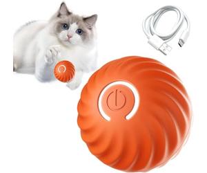 Dog Self Rolling Ball, Smart Self-Moving Ball with 2 Modes Long Battery Life, New Electric Intelligent Teasing Cat Ball with Replaceable Shell, Rechargeable Cat Toys Balls for Indoor Cats, Dogs, Pets,