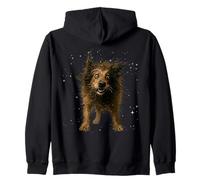Dog Shaking s Shaggy Pup Shake s Drip Dry Dogs Zip Hoodie