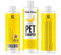 Dog Shampoo 1 Litre Long Lasting Fresh Scent with Aloe Vera Conditioning, PH Balanced, Concentrated 20:1, Odour Control for Smelly Dogs, Sensitive Skin & Puppy Friendly UK Made by Vito-Kleen (Banana)