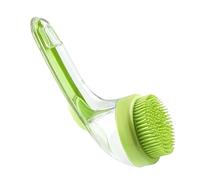 Dog Shampoo Brush - Green Pet Shampoo Scrubber | Pet Brush | Cat Bath Brush | Pet Bath Massage Brush | Bristle Silicone Massage Scrubbing Cleaner Ergonomic Handle for Indoor Outdoor Bathing