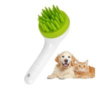 Dog Shampoo Brush, Puppy Scalp Exfoliator, Long-Handle Press Scrubber, Gentle Massaging Grooming Tool, Soothing Bath Accessory for Dogs and Cats, 7.48 x 2.95 x 3.54 inches