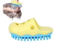 Dog Shampoo Brush | Rubber Dog Bath Scrubber Unique Slipper Shaped Wash Brush,Pet Bathing Massage Brus, Soft Plum Blossom Bristles Bath Supplies for Long & Short Haired Dogs and Cats