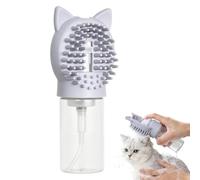 Dog Shampoo Brush with Soap Dispenser Bottle Silicone Grooming Scrubber