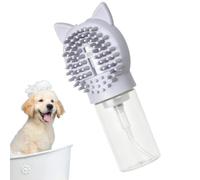 Dog Shampoo Brush with Soap Dispenser Bottle Silicone Massage Scrubber