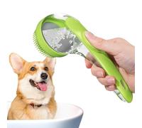 Dog Shampoo Brush With Soap Dispenser,Long Handle Massage Bath Brush For Shower Daily Cleaning,Soft Silicone Portable Deshedder Tool For Long Short Haired Pets,Puppy Kitten Cleaning Bathtub Washing