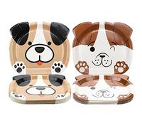 Dog Shaped Dinner Plates for Birthday, Baby Shower, Puppy Theme Party Supplies (40ct)