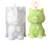 Dog Shaped Silicone Candle Mould - Cement Home Decorations, 3D Silicone Decorative Shape for Plaster and Moulding Tool for Interior Decoration