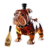 Dog Shaped Whiskey Decanter, Animal Statue Wine Decoration, Empty Alcohol Container for Home, Office, Bar, Unique Gift for Dog Lovers, Funny Barware Sculpture