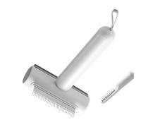 Dog Shedding Brush with Lint Remover, Dog Shedding Brush with Lint Remover, 2-in-1 Grooming Brush for Effective Removal of Undercoat & Pet Hair, Gentle on the Skin, Ideal for Dogs and Cats