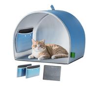 Dog Shelter - Refreshing Outdoor Cat Kennel, Weather Resistant Pet Shelter, Ventilated Design Smart Summer for Small and Med Pets