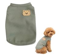 Dog Shirt for 1.5-2.5 kg Dogs, Comfortable Vest without Wheels, Breathable Summer Clothing for Chihuahua, Soft Cotton Shirt for Puppies, Elastic Tank Top, Green, Size M for Pets