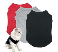 Dog Shirt Pet Clothing Costume Blank Clothes, 3pcs Puppy Vest T-Shirts Apparel for Small Medium Large Dogs Cats, Cotton Doggy Shirts Soft and Breathable Outfits (XL)