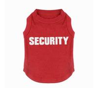 Dog Shirt Tee Shirts Puppy Summer Clothes Tank Top Vest SECURITY Sweat Shirt for Small dog Medium Cat (M, Red)