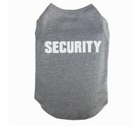 Dog Shirt Tee Shirts Puppy Summer Clothes Tank Top Vest SECURITY Sweat Shirt for Small dog Medium Cat (M, Grey)