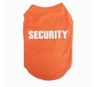 Dog Shirt Tee Shirts Puppy Summer Clothes Tank Top Vest SECURITY Sweat Shirt for Small dog Medium Cat (XXXL, Orange)