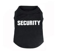 Dog Shirt Tee Shirts Puppy Summer Clothes Tank Top Vest SECURITY Sweat Shirt for Small dog Medium Cat (M, Black)