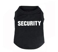 Dog Shirt Tee Shirts Puppy Summer Clothes Tank Top Vest SECURITY Sweat Shirt for Small dog Medium Cat (XXXL, Black)