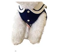 Dog Shirt With Sailor Collar, Striped Puppy Shirt & Vest For Small And Medium Breeds(Black,M)