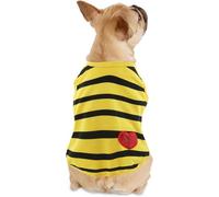 Dog Shirts for Small Dogs Summer Basic T-Shirt Striped Puppy Clothes Sequins Love Heart Sweatshirt Soft Cotton Short Sleeve Tee Shirt Pet Girl Boy Clothing Pullover Chihuahua Apparel, Yellow, Large