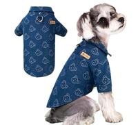Dog Shirts Warm Soft All Season | Denim for Pomeranian, Puppies, Pets, Travel, All Season, Soft, Warm, Comfortable, Cute, All Season Travel Clothes Outfit