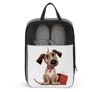 Dog Shoe Bag Travel Shoe Organizer Water-Resistant Shoe Pouch with Zipper Sneaker Dust Bag, gray, One Size, Modern