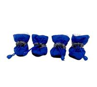 Dog Shoes 4pcs/set Dog Shoes For Small Large Dogs Pet Anti-slip Boots Soft Warm Socks Winter Outdoor Puppy Supplies(Winter-Blue,M-3)
