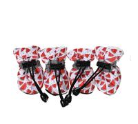 Dog Shoes 4pcs/set Waterproof Winter Pet Dog Shoes Anti-slip Rain Snow Boots Footwear Thick Warm Fit use for Small Cats Puppy Dogs Socks Booties(C,7)