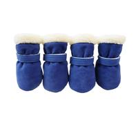 Dog Shoes 4pcs/set Winter Warm Pet Dog Shoes Thick Anti-slip Snow Boots Fit use for Small Dogs Cats Puppy Chihuahua Socks Booties Footwear(Green,L)