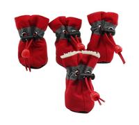 Dog Shoes 4pcs Winter Thick Warm Pet Dog Shoes Anti-slip Waterproof Rain Snow Boots Footwear For Puppy Socks Booties Paw Care(B4,7)