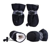 Dog Shoes 4pcs Winter Thick Warm Pet Dog Shoes Anti-slip Waterproof Rain Snow Boots Footwear For Puppy Socks Booties Paw Care(B2,5)