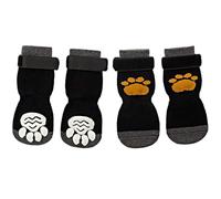 Dog Shoes Anti-Slip Dog Socks 4pcs Pet Paw Protector For Puppy Small Medium Large Dogs With Adjustable Straps Shoes(B,S)