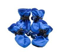 Dog Shoes Dog Shoes Summer Breathable Pet Foot Covers Waterproof Rain Boots Pattern Non-slip(B-blue,M)