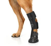 Dog Shoes for Hot Pavement, Breathable Dog Boots & Paw Protectors with Strap Adjustable No Knuckling Drop Foot Brace, Non-Slip Waterproof Dog Sandals for Walking Support,Patent Pending（L