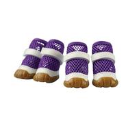 Dog Shoes for Hot Pavement,Mesh Breathable Dog Booties,Anti-Slip Paw Protector for Puppy Small Dogs,Purple 1#