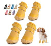 Dog Shoes for Small Dogs, Breathable Dog Boots Paw Protector for Hot Pavement Winter Snow, Dog Booties with Rugged Anti-Slip Sole for Hardwood Floors Outdoor Walking Light Khaki Size 2