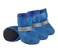 Dog Shoes for Small Dogs,Pet Shoes Breathable Mesh Boots,Hot Pavement Summer Puppy Boots Protector for Medium (Blue-L)