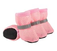 Dog Shoes for Small Dogs,Pet Shoes Breathable Mesh Boots,Hot Pavement Summer Puppy Boots Protector for Medium (Pink-S)