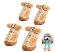 Dog Shoes for Small Dogs - Puppy Boots Non-Slip Soles Soft Paw Covers with Flexible Handle | Pet Shoe Equipment for Walking Hiking Improving the Winter