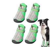 Dog Shoes Outdoor - 4PCS Breathable Walking Booties for Dogs | 5 Sizes Non Slip Rubber Mesh Dog Shoes | 1.89x2.52x2.52 Inches | Rugged Sole Paw Protectors for Hot Pavement & Winter Terrain