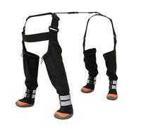 Dog Shoes with Braces - Waterproof Non-Slip Protector | Adjustable Boots with Braces for Small Dogs Reflective Strip - For Puppies Pets In Cold Weather Conditions Snow