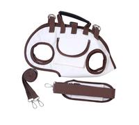 Dog Shoulder Backpack Security Hook Structure Ventilation Substance Daily Walks Short Excursions White Color Transportable Pet Travel Bag White
