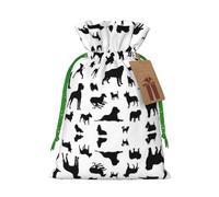 Dog Show Black Christmas Bags Gift Snacks Hamper Happy Halloween Drawstring Wedding Party Bags Presents