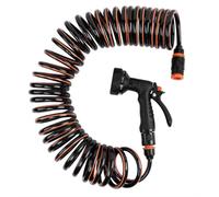 Dog Shower Bath Kit - Cold Water Set 9-Function Spray Gun, 10m Flexible Spiral Hose, Universal Tap Connector | Compact, Kink-Resistant Outdoor Pet Washing System for Easy Bathing & Cleaning