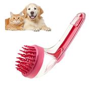 Dog Shower Brush - Soft Cleaning Bath for Animals, Massage Brush for Pets with Travel Soap Dispenser for Cats at the Beach