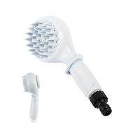 Dog Shower Head, Puppy Washer Brush, Non-Slip Lightweight Grooming Tool, Soft Silicone Bristles for Easy Cleaning, Portable for Camping, Bathtub, Travel and Outdoors