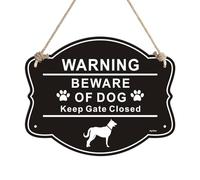 Dog Sign Warning, Dangerous Dog Metal Plate, 10 x 8 Inch Aluminum Weatherproof Feature, Rust Resistant Outdoor Fence Sign with Bold Print, Yard Accessories with Easy Mounting