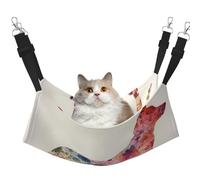 Dog Silhouette Floral Design On Body Printed Pet Hammock - Sleeping Hammock For Cats, Rabbits, Ferrets, Puppies, Small Animals